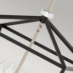 Stinson 4 Light Pendant / Semi Flush Light in Black And Nickel QN-STINSON-4P-L-BK