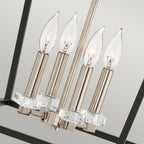 Stinson 4 Light Pendant / Semi Flush Light in Black And Nickel QN-STINSON-4P-L-BK