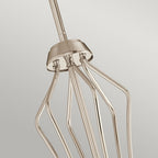 Kayva 6 Arm LED Ceiling Chandelier In Polished Nickel Finish QN-KAYVA13-PN