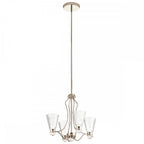 Kayva 4 Arm LED Ceiling Chandelier In Polished Nickel Finish QN-KAYVA9-PN