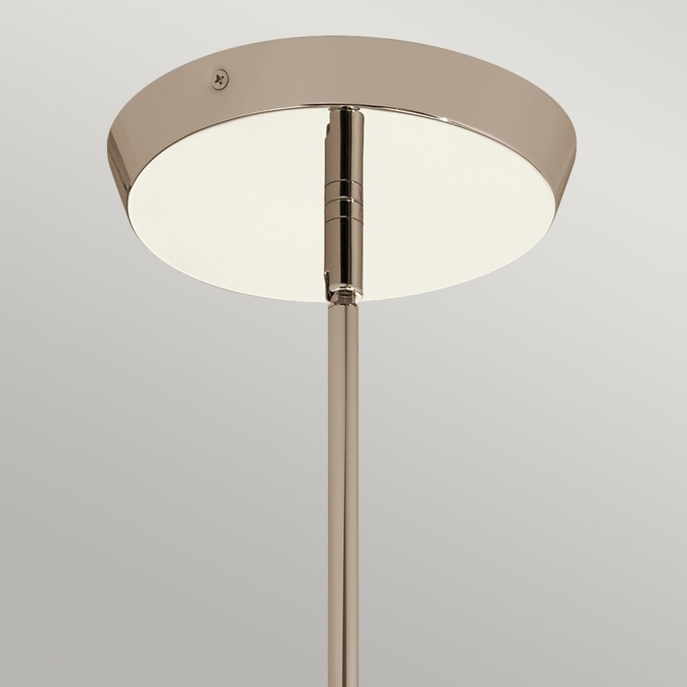 Kayva 4 Arm LED Ceiling Chandelier In Polished Nickel Finish QN-KAYVA9-PN