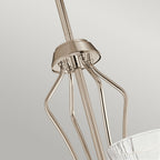 Kayva 4 Arm LED Ceiling Chandelier In Polished Nickel Finish QN-KAYVA9-PN