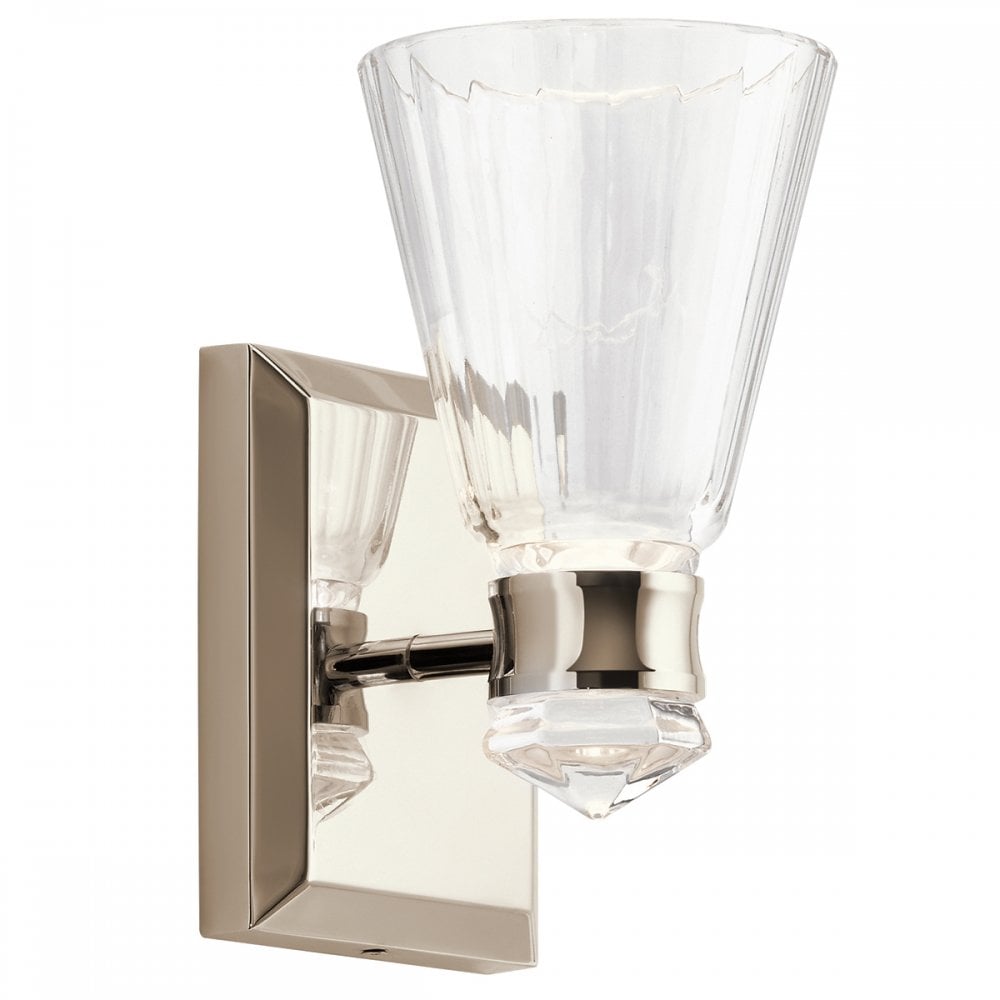 Kayva LED Wall Light In Polished Nickel Finish QN-KAYVA1-PN