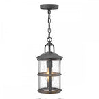 Lakehouse Outdoor Ceiling Lantern In Aged Zinc And Driftwood Grey Finish QN-LAKEHOUSE8-S-DZ