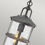 Lakehouse Outdoor Ceiling Lantern In Aged Zinc And Driftwood Grey Finish QN-LAKEHOUSE8-S-DZ