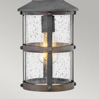 Lakehouse Outdoor Ceiling Lantern In Aged Zinc And Driftwood Grey Finish QN-LAKEHOUSE8-S-DZ