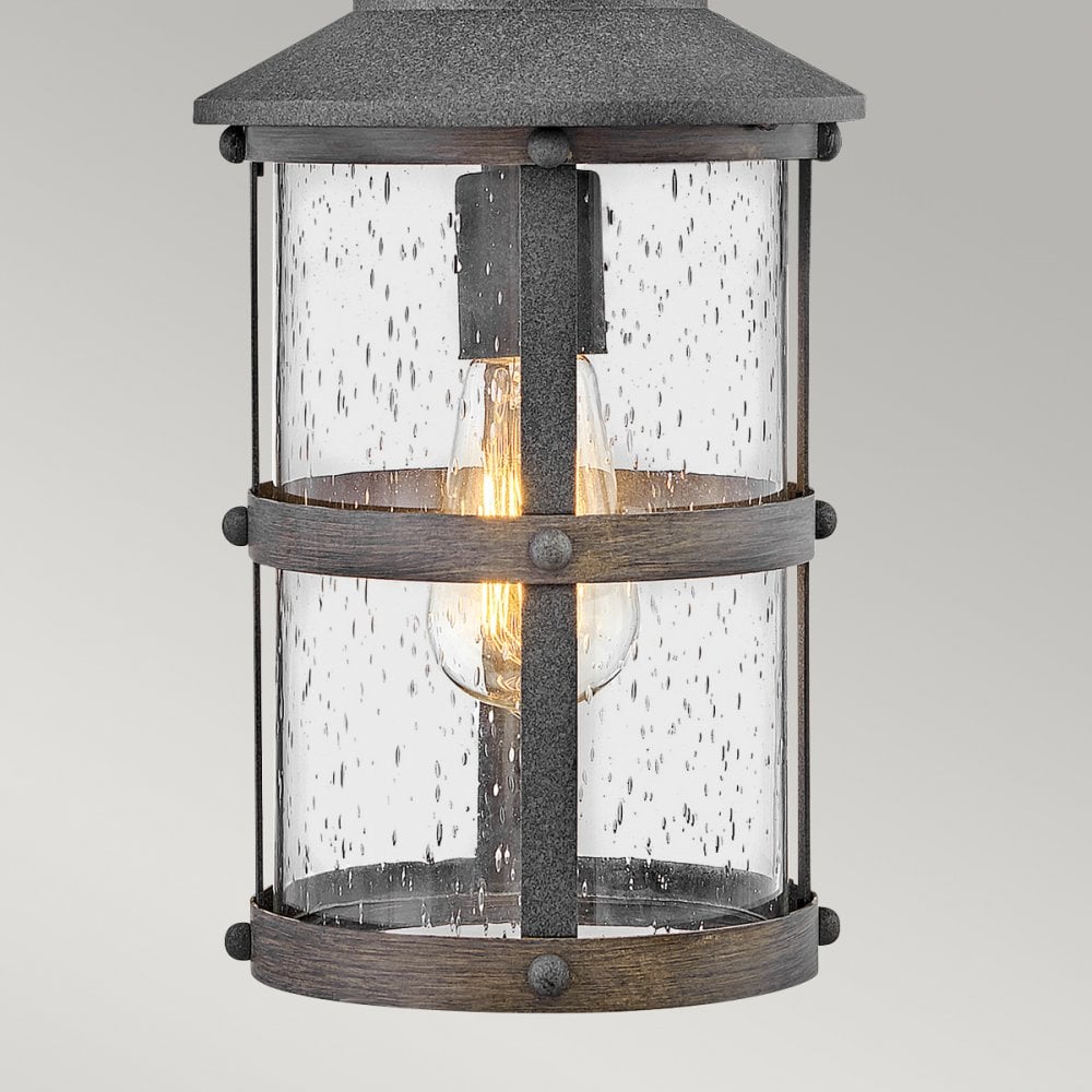 Lakehouse Outdoor Ceiling Lantern In Aged Zinc And Driftwood Grey Finish QN-LAKEHOUSE8-S-DZ