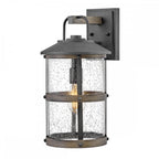 Lakehouse Outdoor Wall Lantern In Aged Zinc And Driftwood Grey Finish QN-LAKEHOUSE2-M-DZ