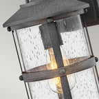 Lakehouse Outdoor Small Wall Lantern In Aged Zinc And Driftwood Grey Finish QN-LAKEHOUSE2-S-DZ