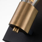 Silas Single Wall Light In Aged Zinc And Heritage Brass Finish QN-SILAS1-DZ