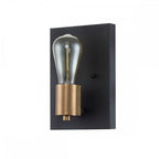 Silas Single Wall Light In Aged Zinc And Heritage Brass Finish QN-SILAS1-DZ