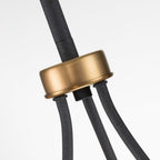 Silas 3 Light Ceiling Light In Aged Zinc And Heritage Brass Finish QN-SILAS-3P-DZ