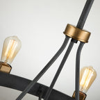 Silas 8 Light Ceiling Light In Aged Zinc And Heritage Brass Finish QN-SILAS-8P-DZ