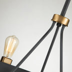 Silas 6 Light Ceiling Light In Aged Zinc And Heritage Brass Finish QN-SILAS-6P-DZ