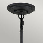 Silas 6 Light Ceiling Light In Aged Zinc And Heritage Brass Finish QN-SILAS-6P-DZ