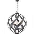 Blacksmith 5 Light Ceiling Chandelier In Old Black Finish IP44 QN-BLACKSMITH-5P-OBK