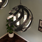 Blacksmith 5 Light Ceiling Chandelier In Old Black Finish IP44 QN-BLACKSMITH-5P-OBK