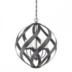 Blacksmith 5 Light Ceiling Chandelier In Old Black Finish IP44 QN-BLACKSMITH-5P-OBK