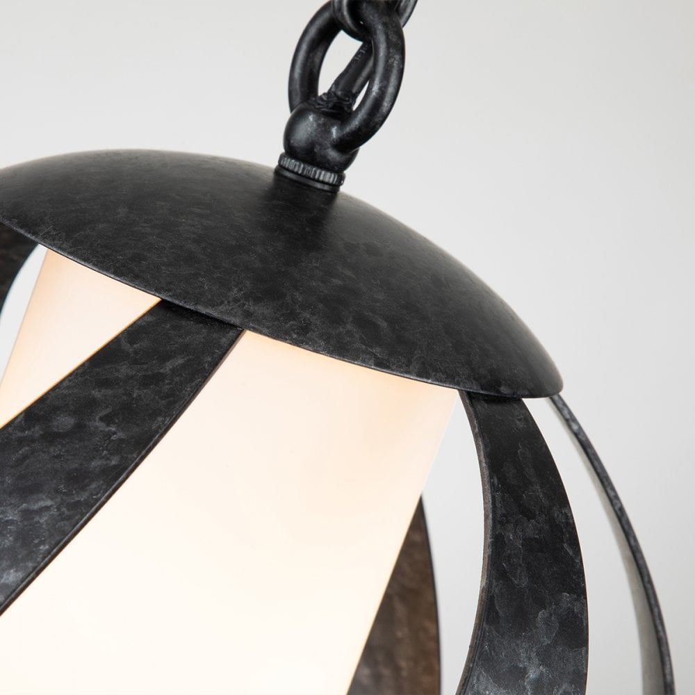 Blacksmith Single Ceiling Chandelier In Old Black Finish IP44 QN-BLACKSMITH-P-OBK