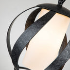 Blacksmith Single Ceiling Chandelier In Old Black Finish IP44 QN-BLACKSMITH-P-OBK