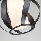 Blacksmith Single Ceiling Chandelier In Old Black Finish IP44 QN-BLACKSMITH-P-OBK