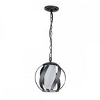 Blacksmith Single Ceiling Chandelier In Old Black Finish IP44 QN-BLACKSMITH-P-OBK