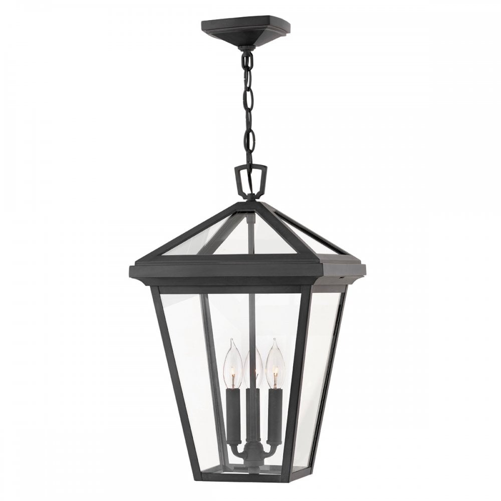 Alford Place Large Chain Lantern In Museum Black Finish QN-ALFORD-PLACE8-L-MB