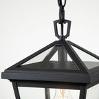 Alford Place Small Chain Lantern In Museum Black Finish QN-ALFORD-PLACE8-S-MB