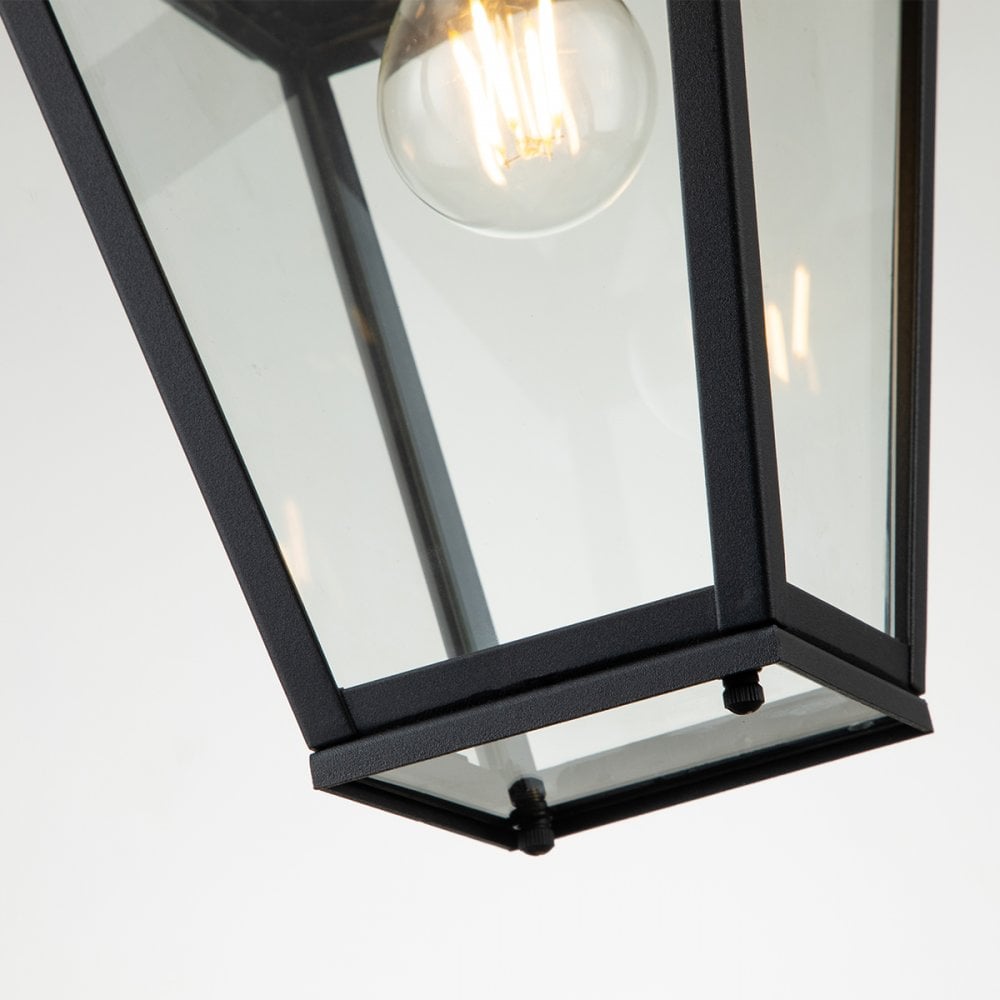 Alford Place Small Chain Lantern In Museum Black Finish QN-ALFORD-PLACE8-S-MB