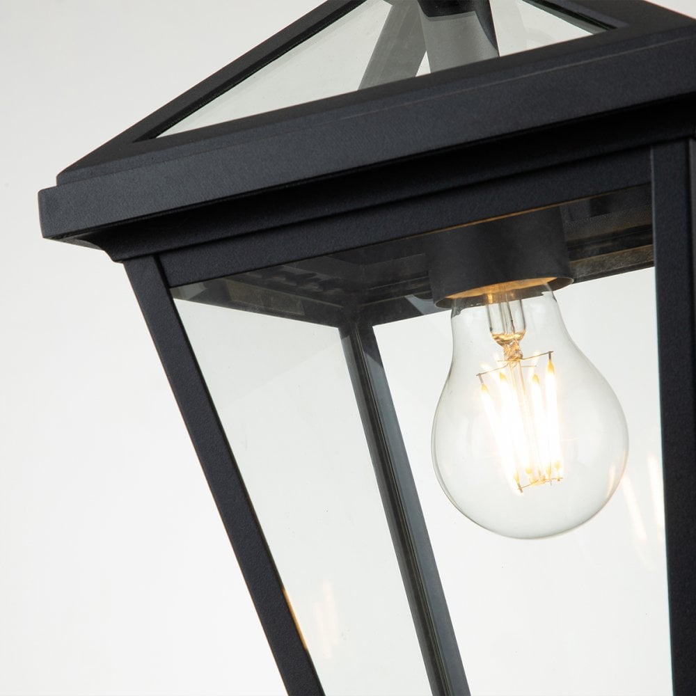 Alford Place Small Chain Lantern In Museum Black Finish QN-ALFORD-PLACE8-S-MB