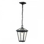 Alford Place Small Chain Lantern In Museum Black Finish QN-ALFORD-PLACE8-S-MB