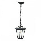 Alford Place Small Chain Lantern In Museum Black Finish QN-ALFORD-PLACE8-S-MB