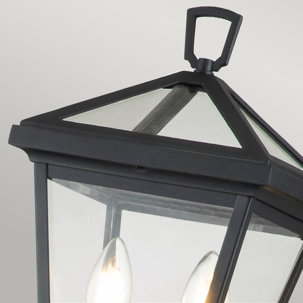 Alford Place Small Pillar Lantern In Museum Black Finish QN-ALFORD-PLACE-4B-S-MB