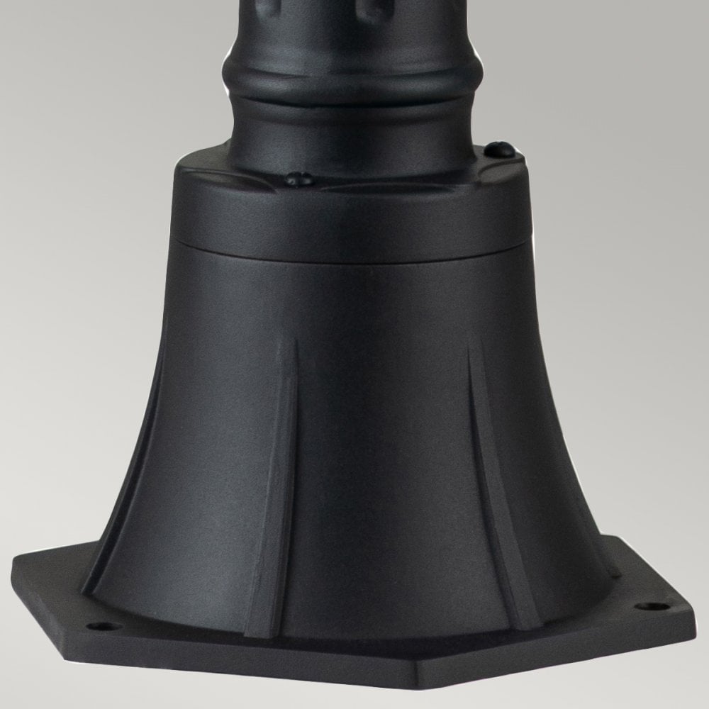 Alford Place Small Pillar Lantern In Museum Black Finish QN-ALFORD-PLACE-4B-S-MB