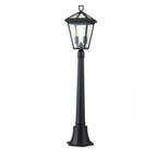 Alford Place Small Pillar Lantern In Museum Black Finish QN-ALFORD-PLACE-4B-S-MB