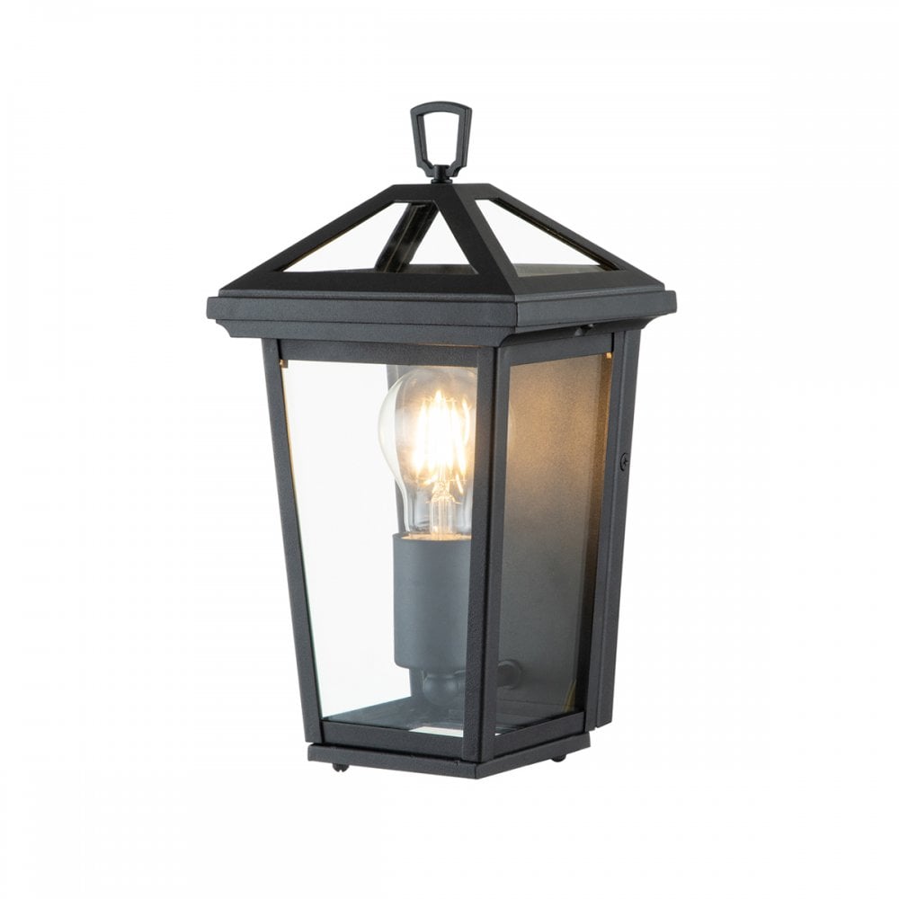 Alford Place Half Wall Lantern In Museum Black Finish QN-ALFORD-PLACE7-S-MB