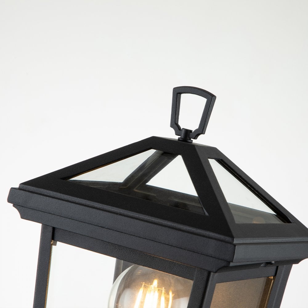 Alford Place Half Wall Lantern In Museum Black Finish QN-ALFORD-PLACE7-S-MB