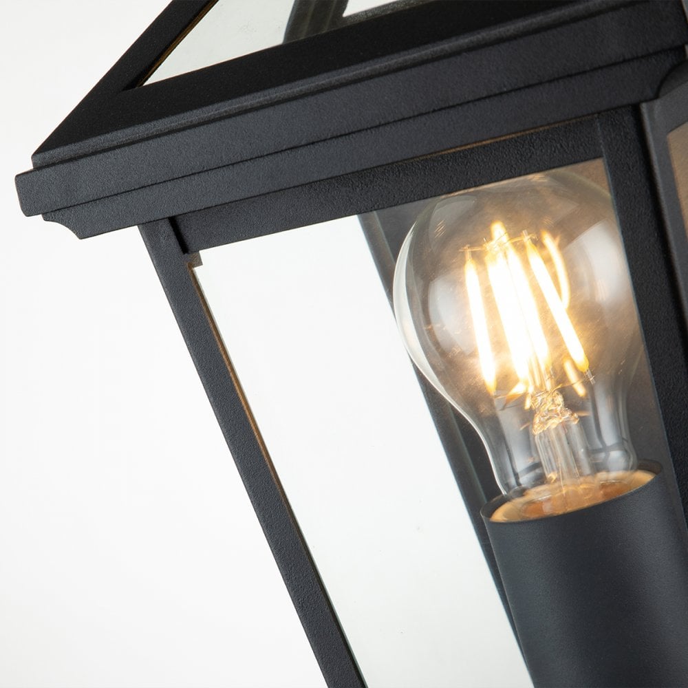Alford Place Half Wall Lantern In Museum Black Finish QN-ALFORD-PLACE7-S-MB