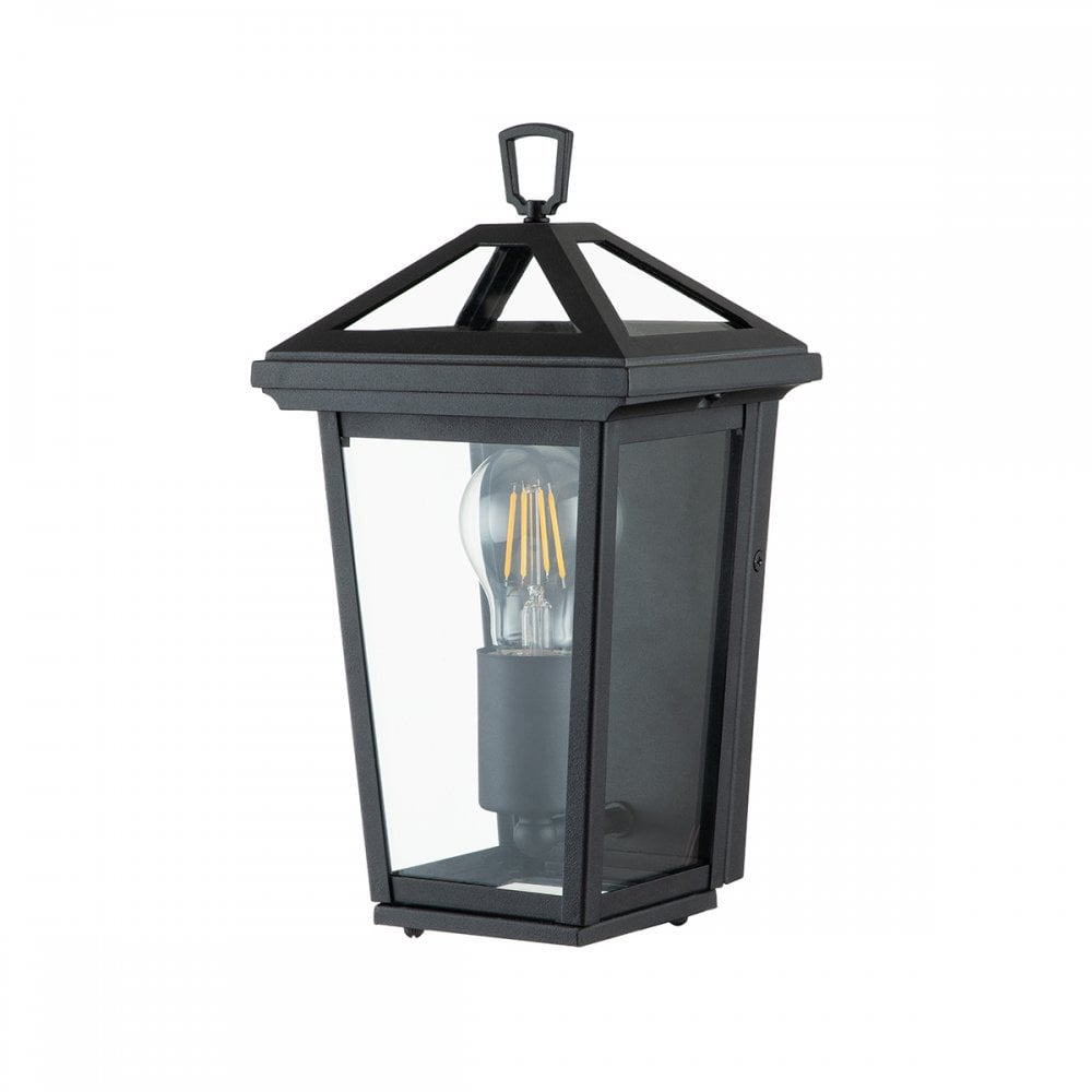 Alford Place Half Wall Lantern In Museum Black Finish QN-ALFORD-PLACE7-S-MB