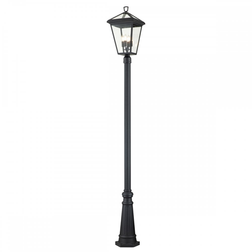 Alford Place Large Lamp Post Lantern In Museum Black Finish QN-ALFORD-PLACE5-L-MB