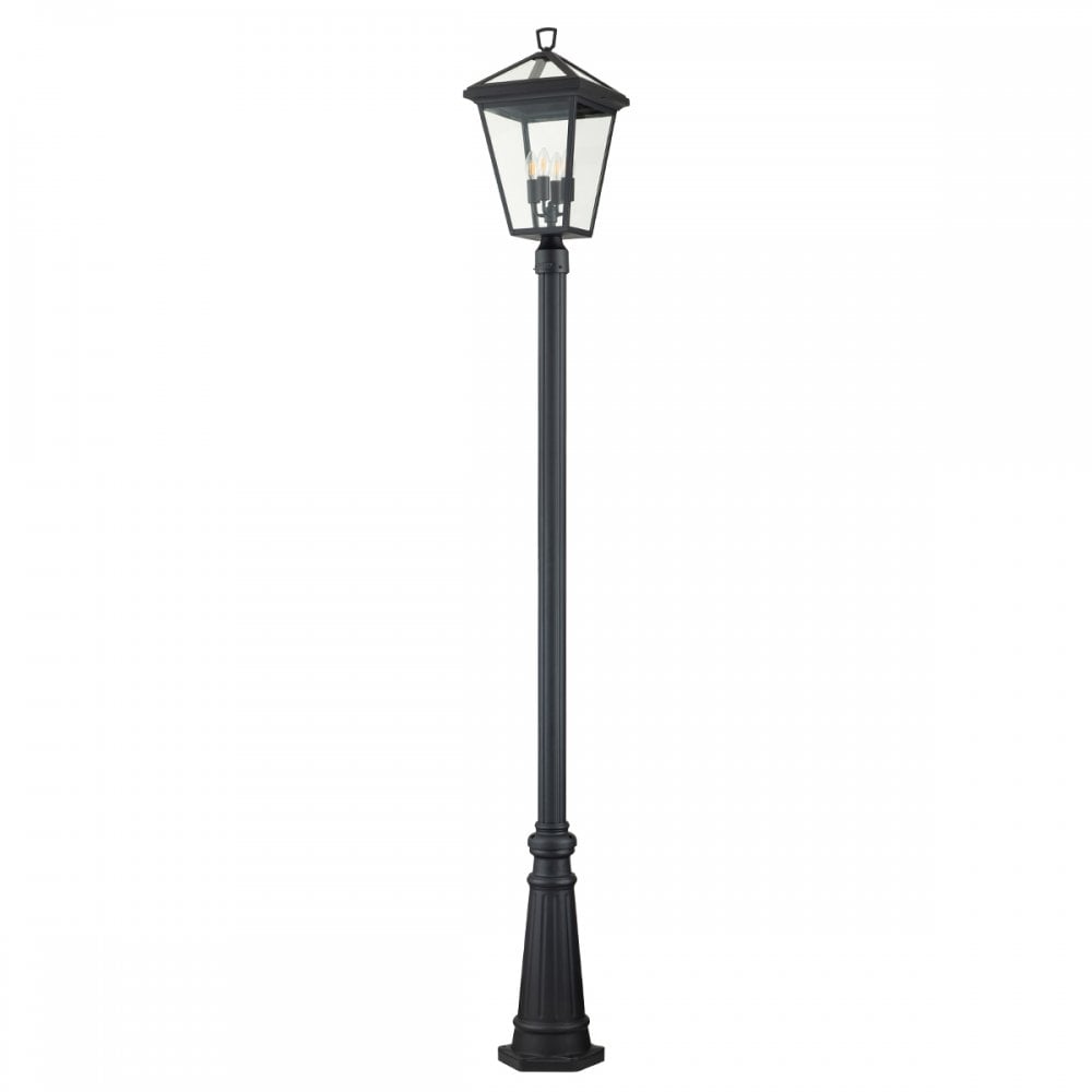 Alford Place Large Lamp Post Lantern In Museum Black Finish QN-ALFORD-PLACE5-L-MB
