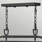 Alford Place Indoor or Outdoor Linear Ceiling Pendant Light QN-ALFORD-PLACE-6P-MB