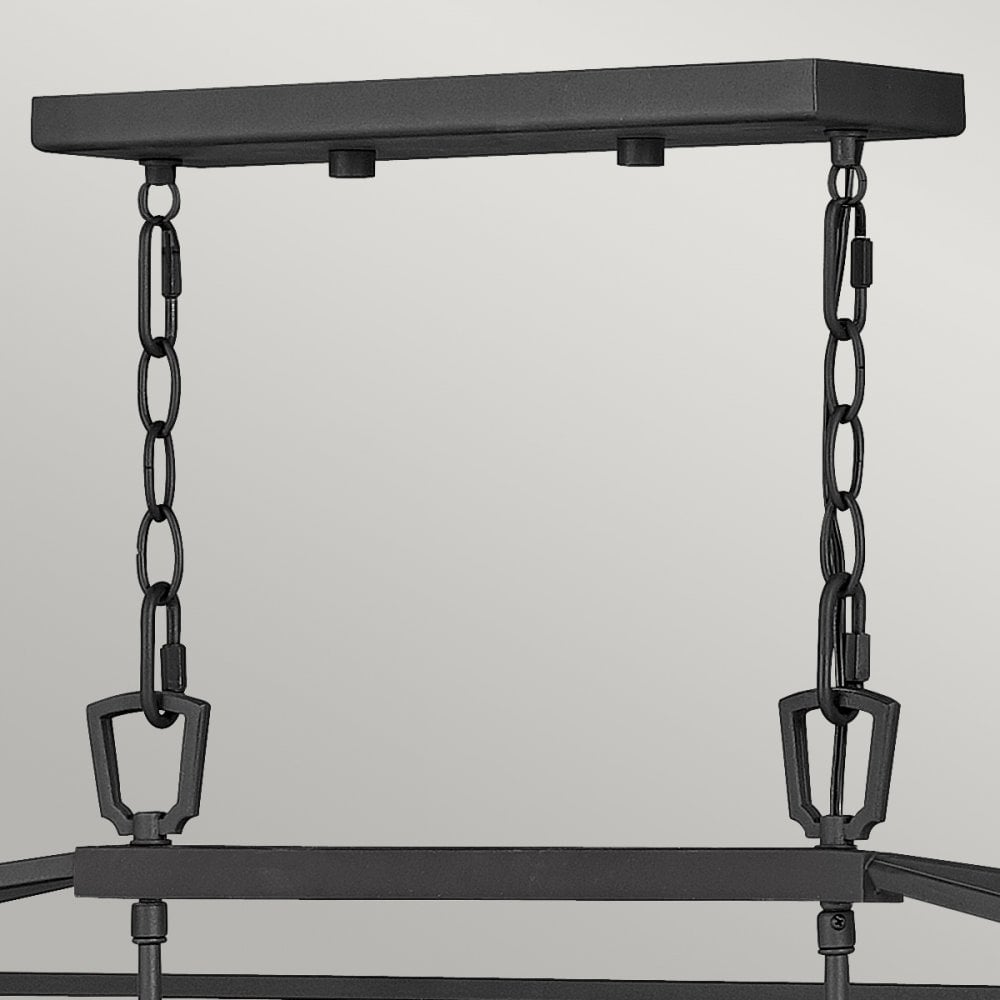 Alford Place Indoor or Outdoor Linear Ceiling Pendant Light QN-ALFORD-PLACE-6P-MB
