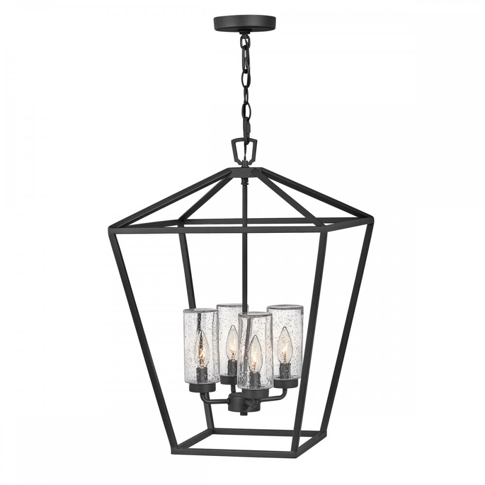 Alford Place Indoor Or Outdoor Pendant Light QN-ALFORD-PLACE-4P-MB
