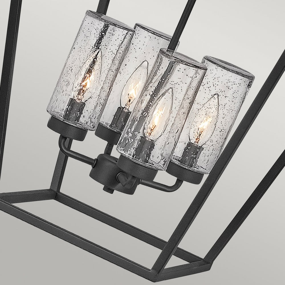 Alford Place Indoor Or Outdoor Pendant Light QN-ALFORD-PLACE-4P-MB