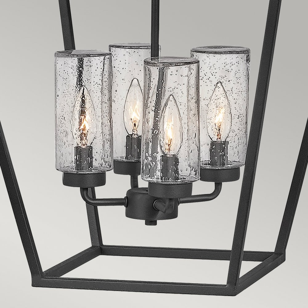 Alford Place Indoor Or Outdoor Pendant Light QN-ALFORD-PLACE-4P-MB