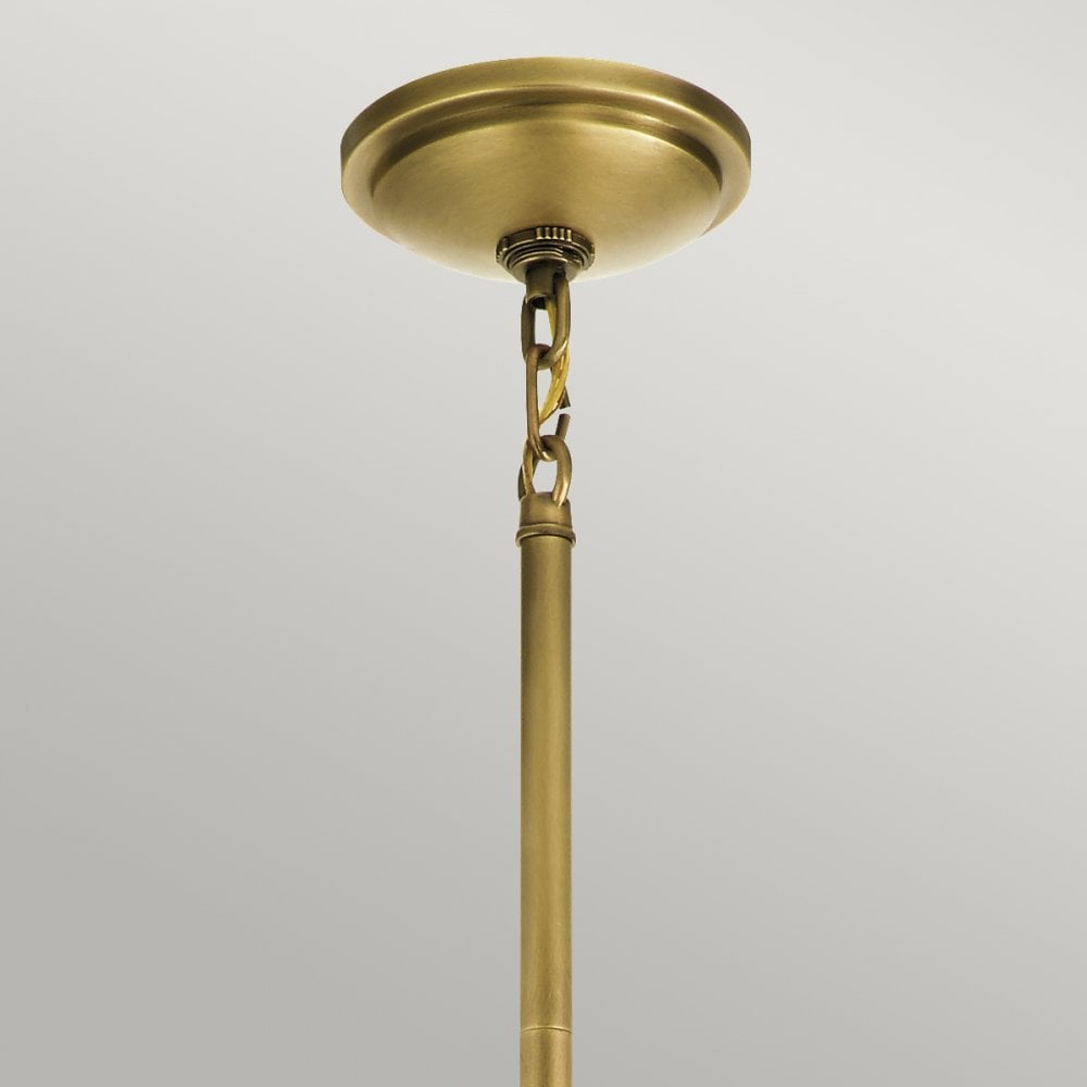 Tollis Ceiling Pendant In Natural Brass And White Finish QN-TOLLIS-P-NBR