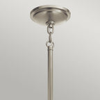 Tollis Ceiling Pendant Light In Brushed Nickel And White Finish QN-TOLLIS-P-BN