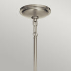 Tollis Mini Ceiling Pendant Light In Brushed Nickel And White Finish QN-TOLLIS-MP-BN