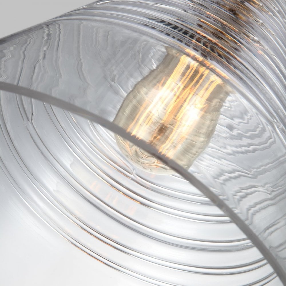 Elmore Ceiling Pendant In Burnished Brass With Clear Candy Glass QN-ELMORE-P-BBS